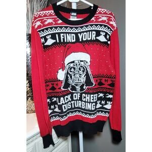 Men’s Star Wars I Find Your Lack Of Cheer Very Disturbing Christmas Sweater L